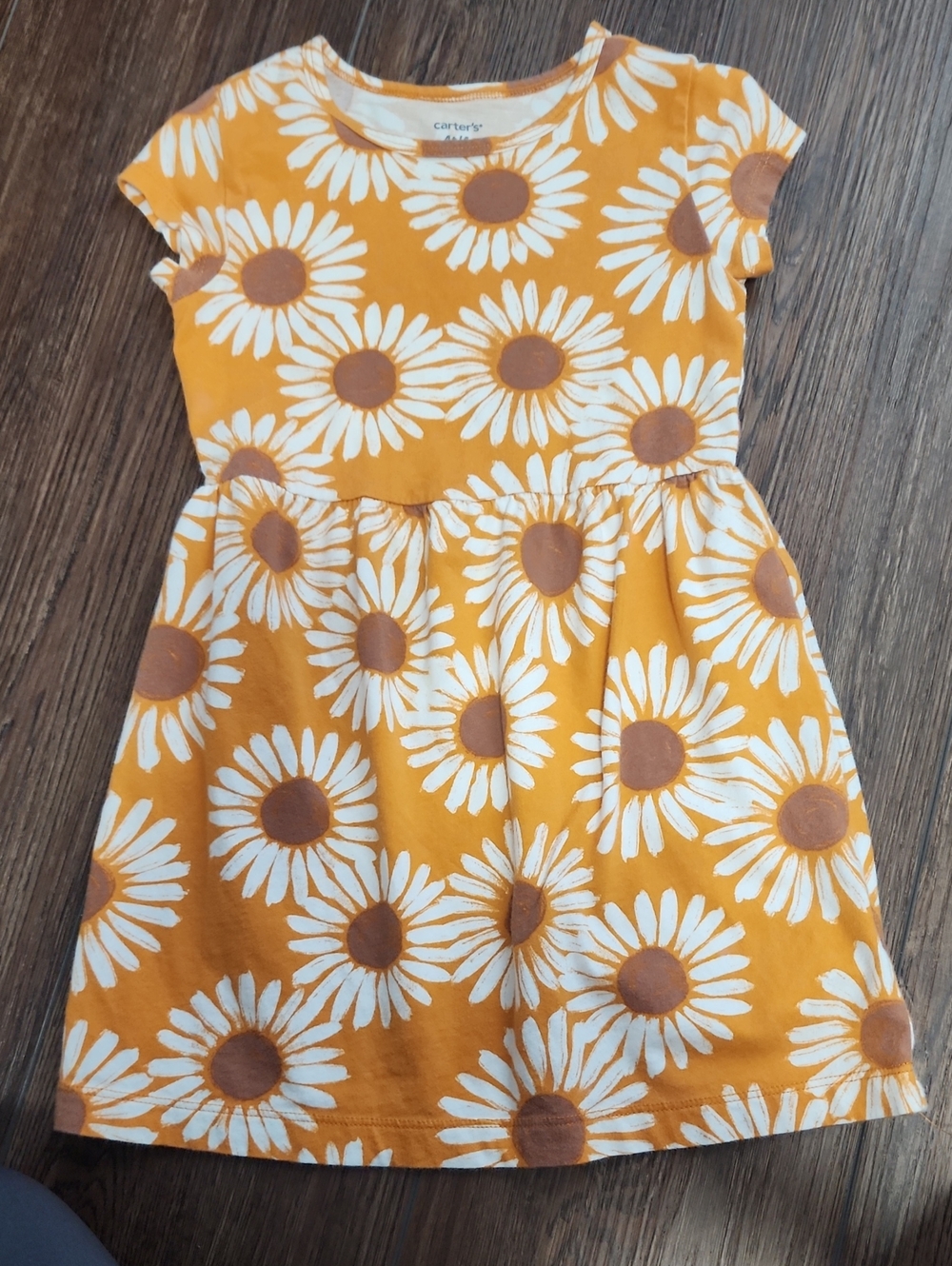 Carter's Yellow Sunflower Print Cotton Dress